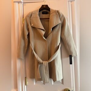 Tahari Cream Trench Coat for Women